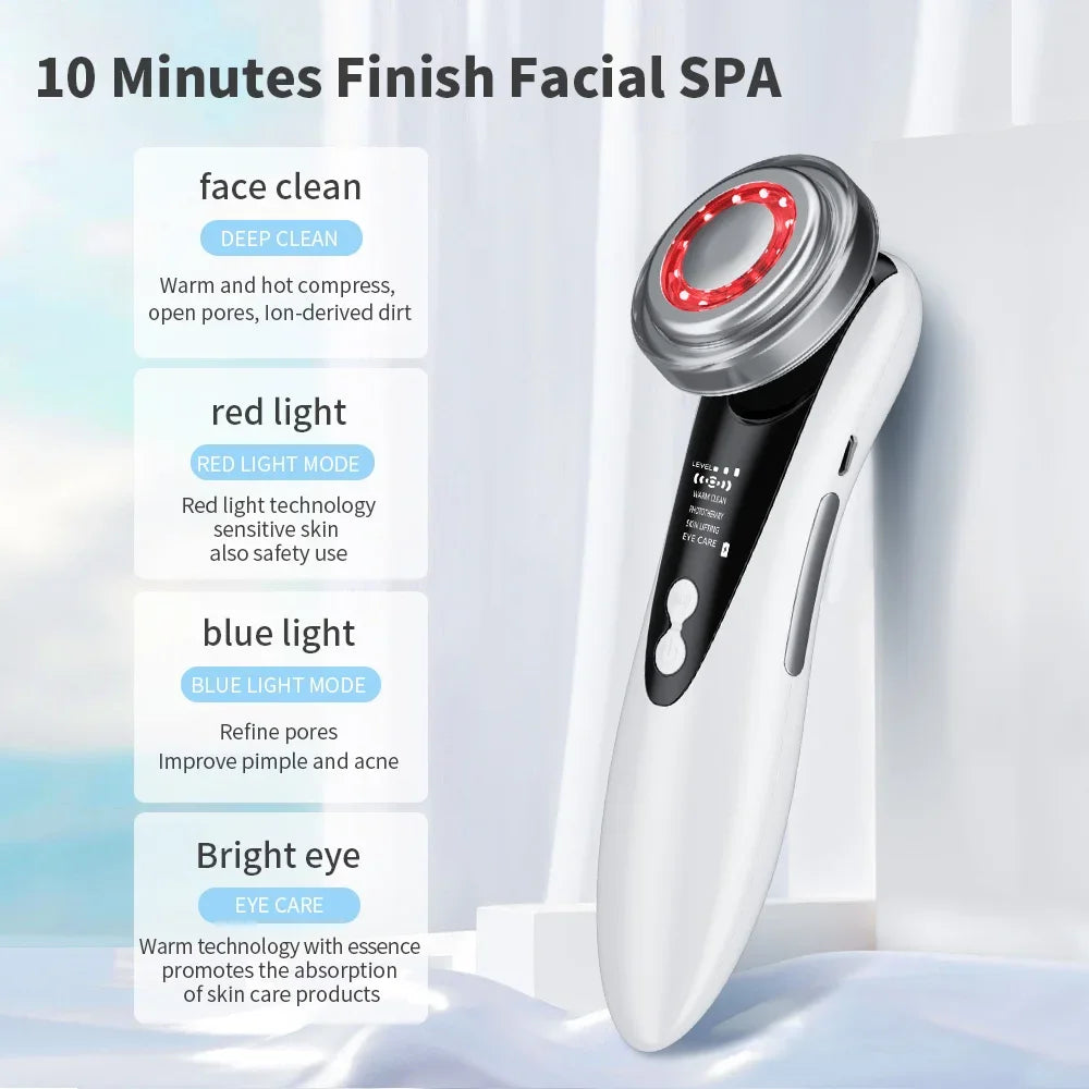 Electric Facial Massage Device Color Light Import Instrument Clean Face Skin Rejuvenation Beauty Device Tighten Face Skin Care