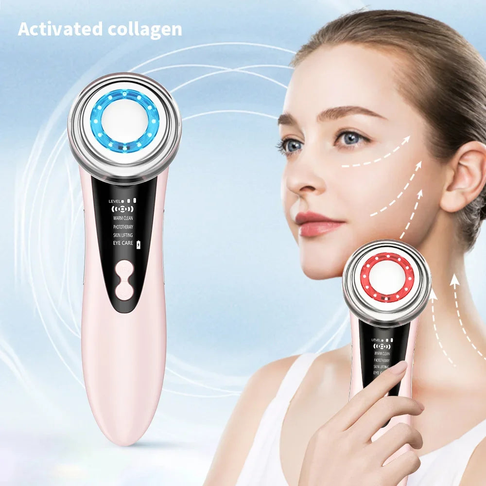 Electric Facial Massage Device Color Light Import Instrument Clean Face Skin Rejuvenation Beauty Device Tighten Face Skin Care