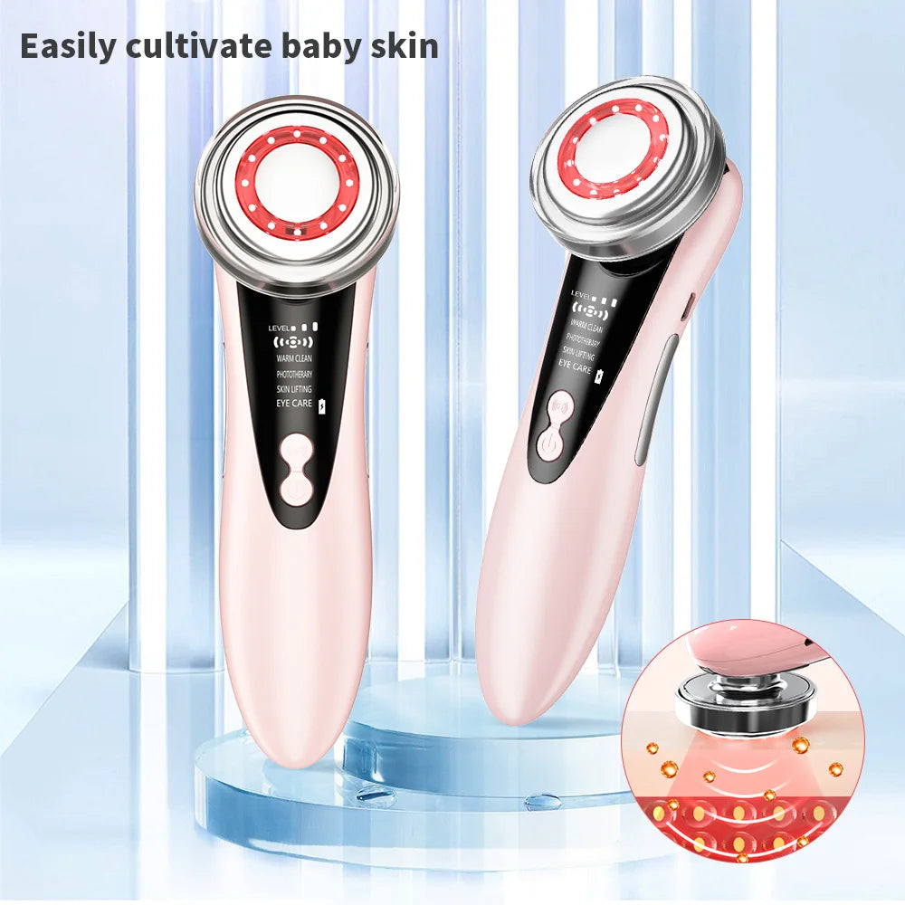 Electric Facial Massage Device Color Light Import Instrument Clean Face Skin Rejuvenation Beauty Device Tighten Face Skin Care
